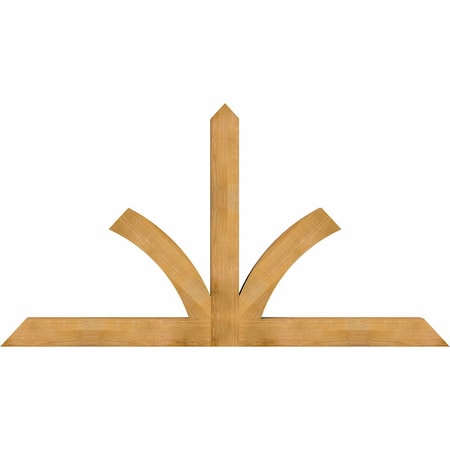 Ekena Millwork Richland Rough Sawn Timber Gable Bracket, Western Red Cedar, 96"W x 52"H x 6"D x 6"F, 13/12 Pitch GBW096X52X0606RIC00RWR